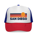 San Diego, California Retro Sun Trucker Hat - Vintage Style San Diego Cap-1