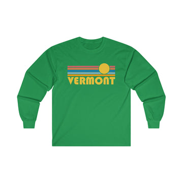 Buy irish-green Vermont Long Sleeve Shirt - Retro Unisex Shirt