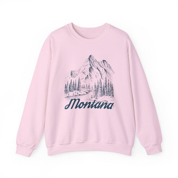 Montana Sweatshirt - Mountain Illustration Graphic Crewneck