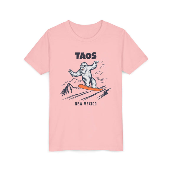 Taos, New Mexico Yeti Snowboard Youth Tee - Kids Skiing Shirt