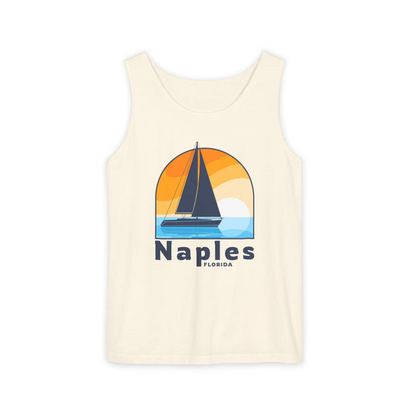 Naples, Florida Sailboat Tank Top | Comfort Colors 100% Cotton