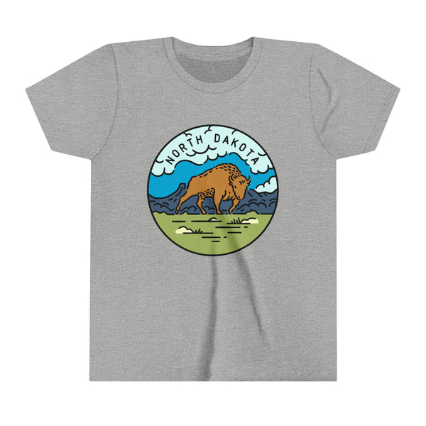 North Dakota Youth T-Shirt - Unisex Kids North Dakota Shirt