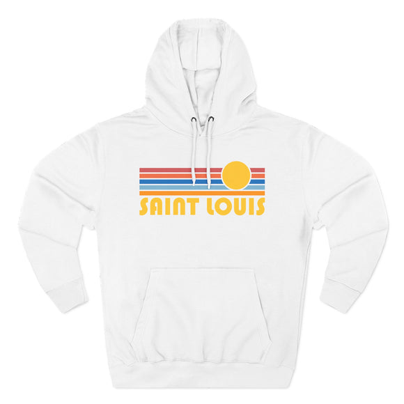 Premium St Louis, Missouri Hoodie - Retro Sun Unisex Sweatshirt