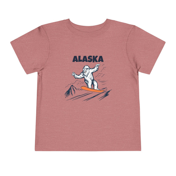 Alaska Yeti Snowboard Toddler Tee