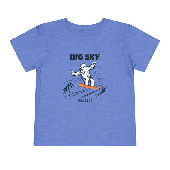 Big Sky, Montana Yeti Snowboard Toddler Tee
