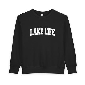 Buy black Lake Life Toddler Sweatshirt - Lake Life Toddler Crewneck Sweatshirt