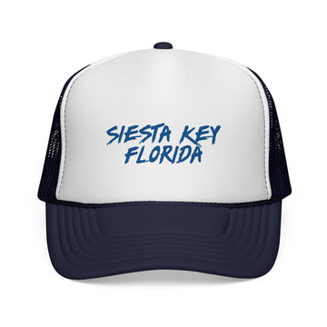Buy dark-navy Siesta Key Trucker Cap | Florida Hat