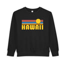 Hawaii Toddler Sweatshirt - Retro Sun Hawaii Toddler Crewneck Sweatshirt-3