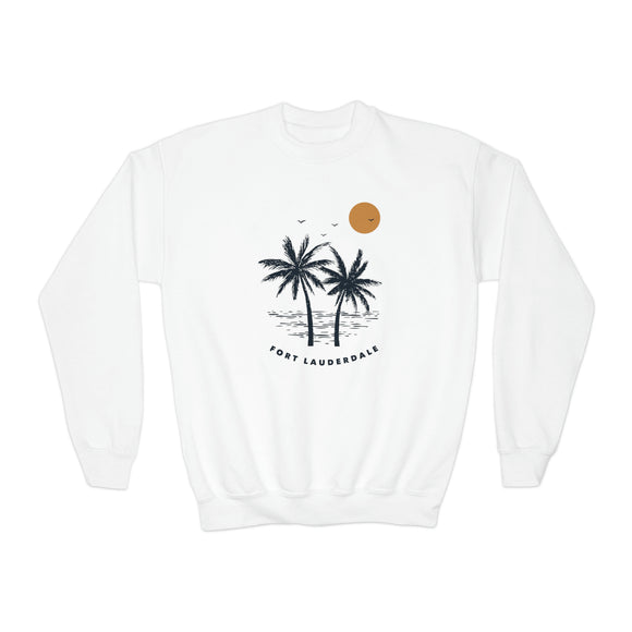 Fort Lauderdale, Florida Youth Sweatshirt - Unisex Kid's Fort Lauderdale Crewneck Sweatshirt