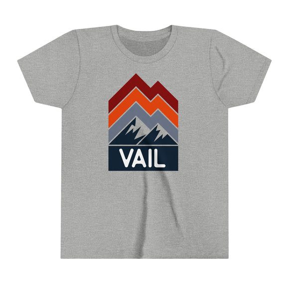 Vail, Colorado Youth Shirt - Retro Mountain Vail Kid's T-Shirt
