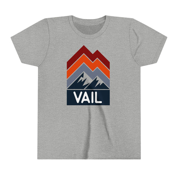 Vail, Colorado Youth Shirt - Retro Mountain Vail Kid's T-Shirt