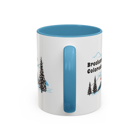 Breckenridge, Colorado Retro Snow Skiing Mountain 11 oz Mug, Ski Lodge Decor Coffee Cup, Mountain Gondola  Lover Gift, Retro Skiing Mug