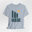 Maine T Shirt - Retro Trees Maine Tee-14