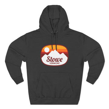 Buy charcoal-heather Premium Stowe, Vermont Hoodie - Retro Unisex Stowe Sweatshirt