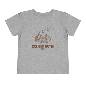 Buy athletic-heather Crested Butte, Colorado Toddler T-Shirt — Vintage Gondola Ski Mountain Tee