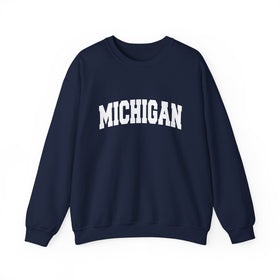 Buy navy Michigan Sweatshirt - Unisex Graphic Crewneck