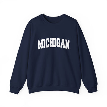 Buy navy Michigan Sweatshirt - Unisex Graphic Crewneck