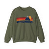 Wyoming Sweatshirt Retro Mountains, Wyoming Unisex Crewneck, Vintage Cozy Jumper, Gift for Outdoor Lovers