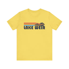 Buy maize-yellow Lake Weir, Florida T Shirt - Retro Jetski PWC Graphic Tee