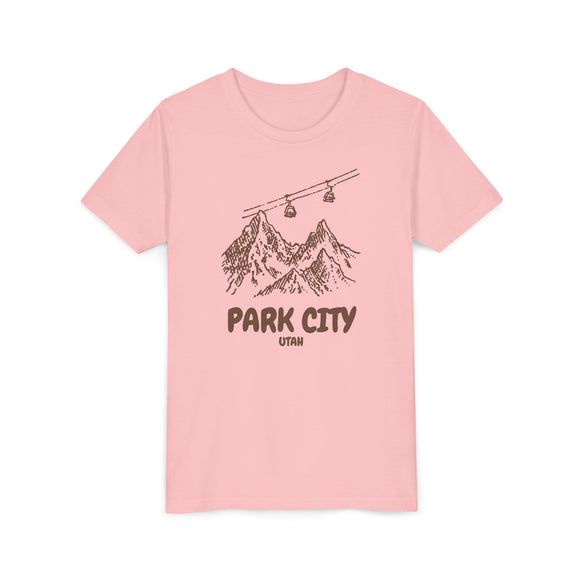 Park City, Utah Youth T-Shirt — Vintage Gondola Ski Mountain Tee