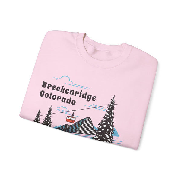 Breckenridge, Colorado Sweatshirt - Unisex Retro Ski Mountain Gondola Breckenridge Sweatshirt