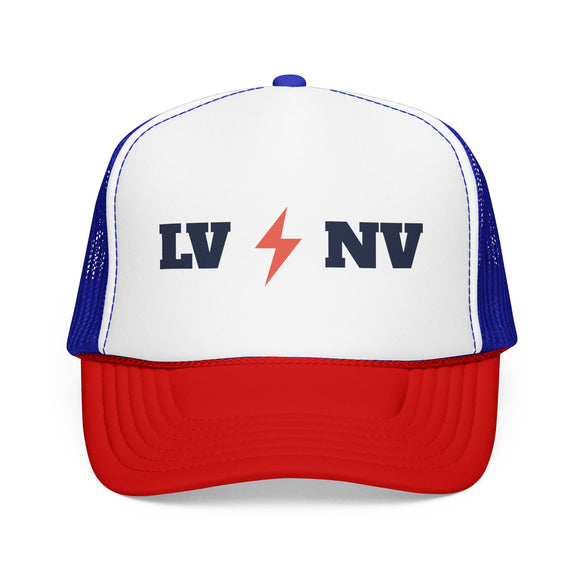 Las Vegas, Nevada Retro Trucker Hat - Lightning Foam Cap