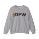 Dallas, Texas DFW Retro Stripe Sweatshirt-3
