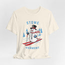 Stowe, Vermont T Shirt - Ski Snowman Graphic Tee-10