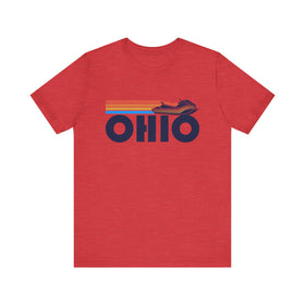 Buy heather-red Ohio T Shirt - Retro Jetski PWC Graphic Ohio Tee
