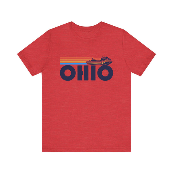 Ohio T Shirt - Retro Jetski PWC Graphic Ohio Tee