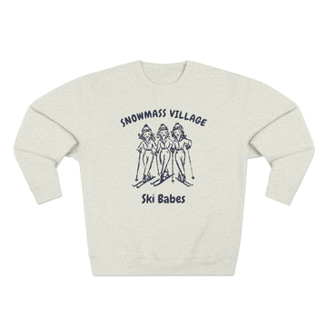 Premium Snowmass Village, Colorado Ski Babes Sweatshirt