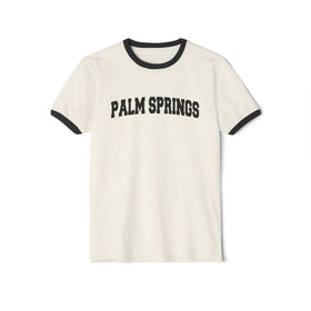 Palm Springs, California Cotton Ringer Graphic Tee - Unisex Palm Springs T Shirt, Vintage Style Tee, Men's/Women's Tee - 0