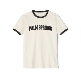 Palm Springs, California Cotton Ringer Graphic Tee - Unisex Palm Springs T Shirt, Vintage Style Tee, Men's/Women's Tee