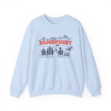 Buy light-blue Sandpoint, Idaho Sweatshirt Après-Ski Crewneck - Mountain Ski Lodge Design