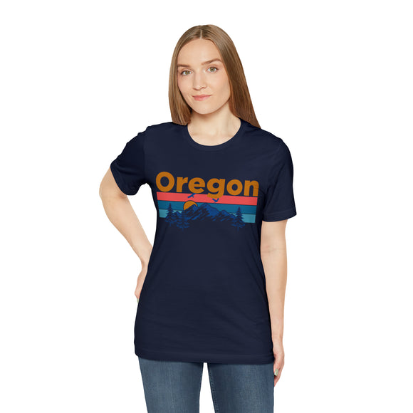 Oregon T-Shirt - Mountain Sunset Unisex Oregon Shirt
