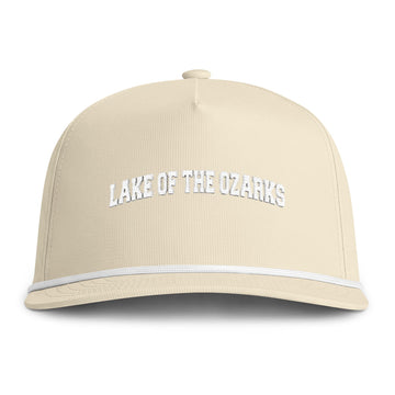 Buy ivory Lake of the Ozarks, Missouri Embroidered Rope Hat - Vintage Sunwashed Rope Cap, Comfort Colors