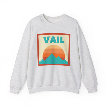 Retro Vail, Colorado Sweatshirt, Mountain Sun Design, Unisex Crewneck, Gift for Outdoorsy Friends, Vintage Vail, Colorado Jumper - 0