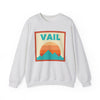 Retro Vail, Colorado Sweatshirt, Mountain Sun Design, Unisex Crewneck, Gift for Outdoorsy Friends, Vintage Vail, Colorado Jumper