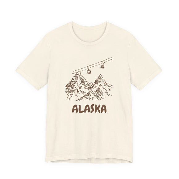 Alaska Mountain T-Shirt - Vintage Gondola Ski Mountain Tee