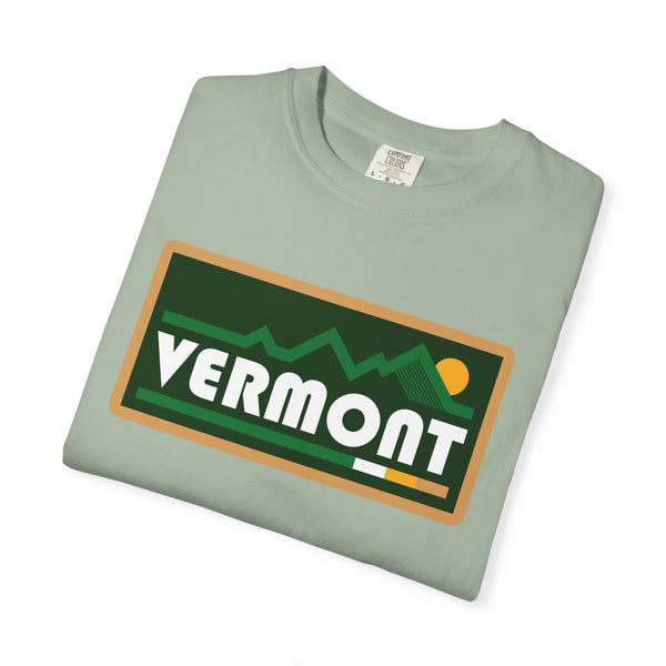 Vermont Graphic Tee, Comfort Colors Retro Mountain Unisex T shirt