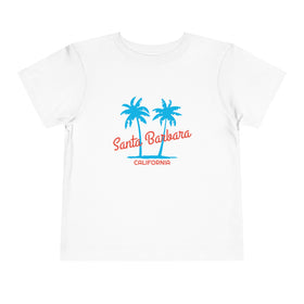 Santa Barbara, California Toddler T-Shirt - Retro Palm Tree Toddler Santa Barbara Shirt