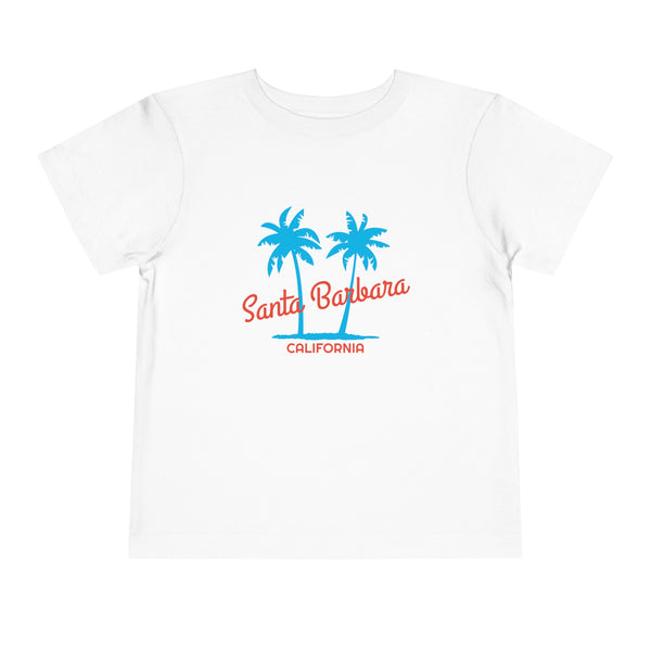 Santa Barbara, California Toddler T-Shirt - Retro Palm Tree Toddler Santa Barbara Shirt