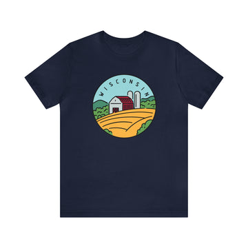 Buy navy Wisconsin T-Shirt - Unisex Wisconsin Shirt