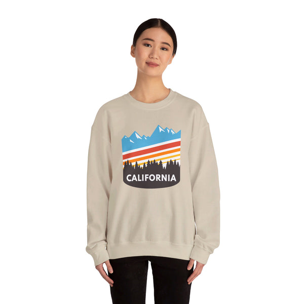 California Sweatshirt - Unisex Retro California Crewneck Sweatshirt