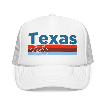 Buy white Texas Trucker Hat - Foam Texas Bike Cap