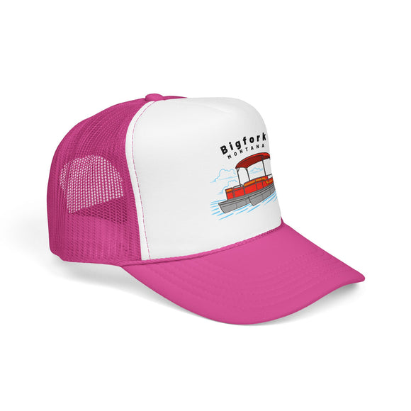 Bigfork, Montana Trucker Hat - Pontoon Boat