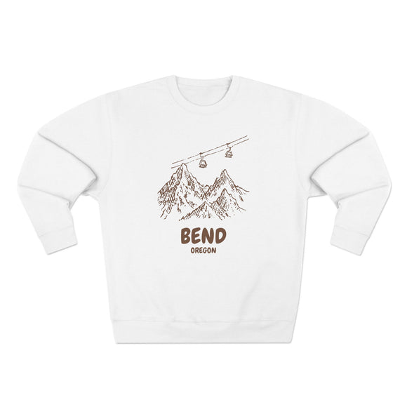 Premium Bend, Oregon Gondola Ski Mountain Sweatshirt