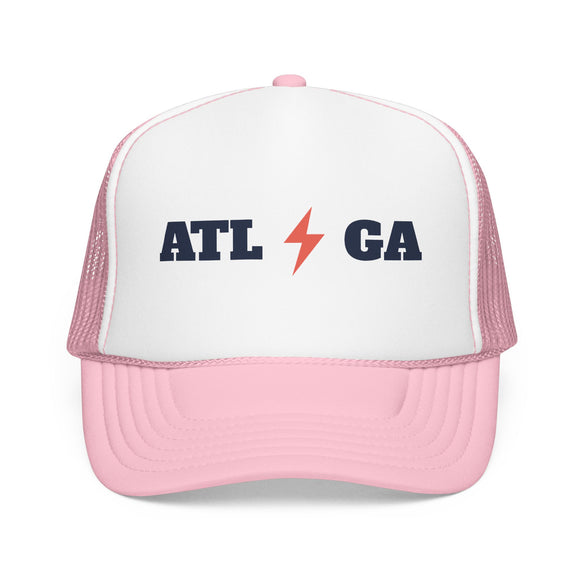 Atlanta, Georgia Retro Trucker Hat — Lightning Foam Cap