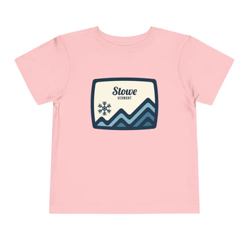 Buy pink Stowe, Vermont Toddler T-Shirt — Mountain Tee
