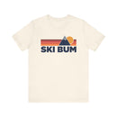 Retro Ski Bum T-shirt, Mountain Tee, Vintage Ski Bum Unisex Jersey Shirt, Outdoor Hiking Apparel-3